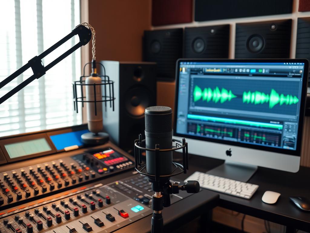 Proces udźwiękowienia filmu promocyjnego w studio audio